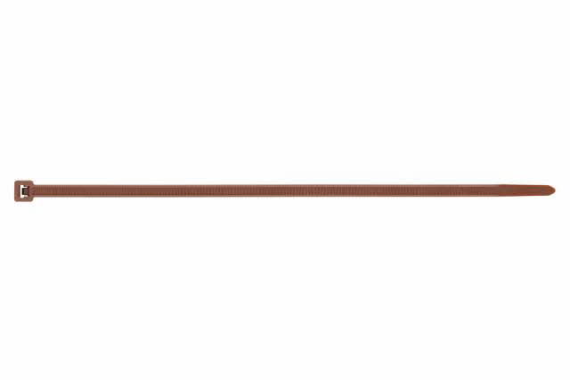 Boite de 100-Collier nylon cranté marron Filetage M Diam. mm L 200 mm INDEX-BC48200MA