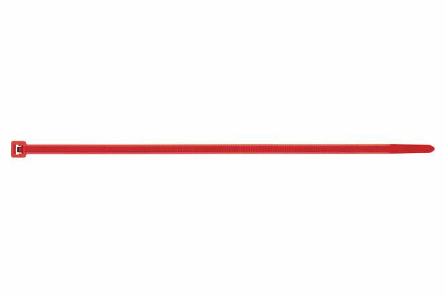Boite de 100-Collier nylon cranté rouge Filetage M Diam. mm L 290 mm INDEX-BC48290RO