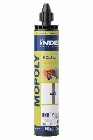 Boite de 12 Cartouche INDEX scellement chimique polyester -MOPOLY300