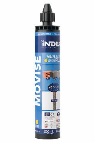 BOITE INDEX DE 12-CARTOUCHE SCELLEMENT CHIMIQUE VINYLESTER SANS STYRÈNE FILETAGE M Ø MM L MM -MOVISE300