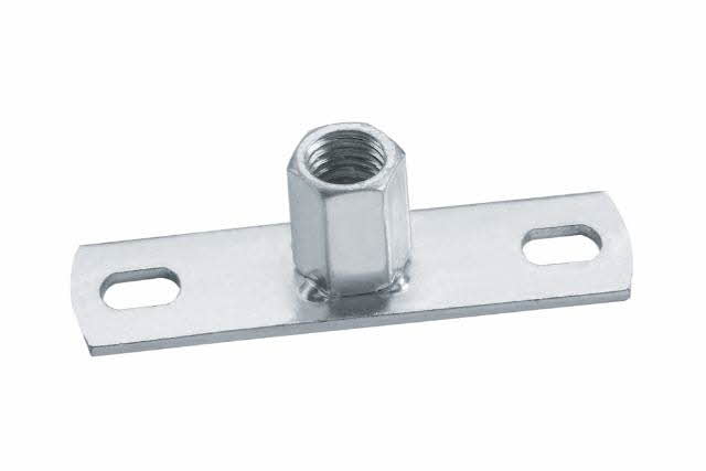 Boite de 100-Platine de fixation zinguée Filetage M8 Diam. mm L mm INDEX-PFZNM0810