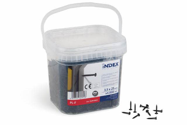 Boite de 1-Seau de vis pour cloisons sèches Filetage M3 Diam. mm L 25 mm INDEX-PLEP35025