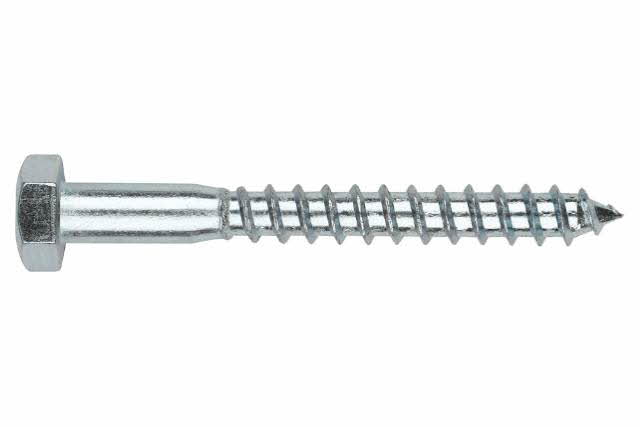 Boite de 100-Tirefond zinguée pour bois Filetage M10 Diam. mm L 50 mm INDEX-TB10050