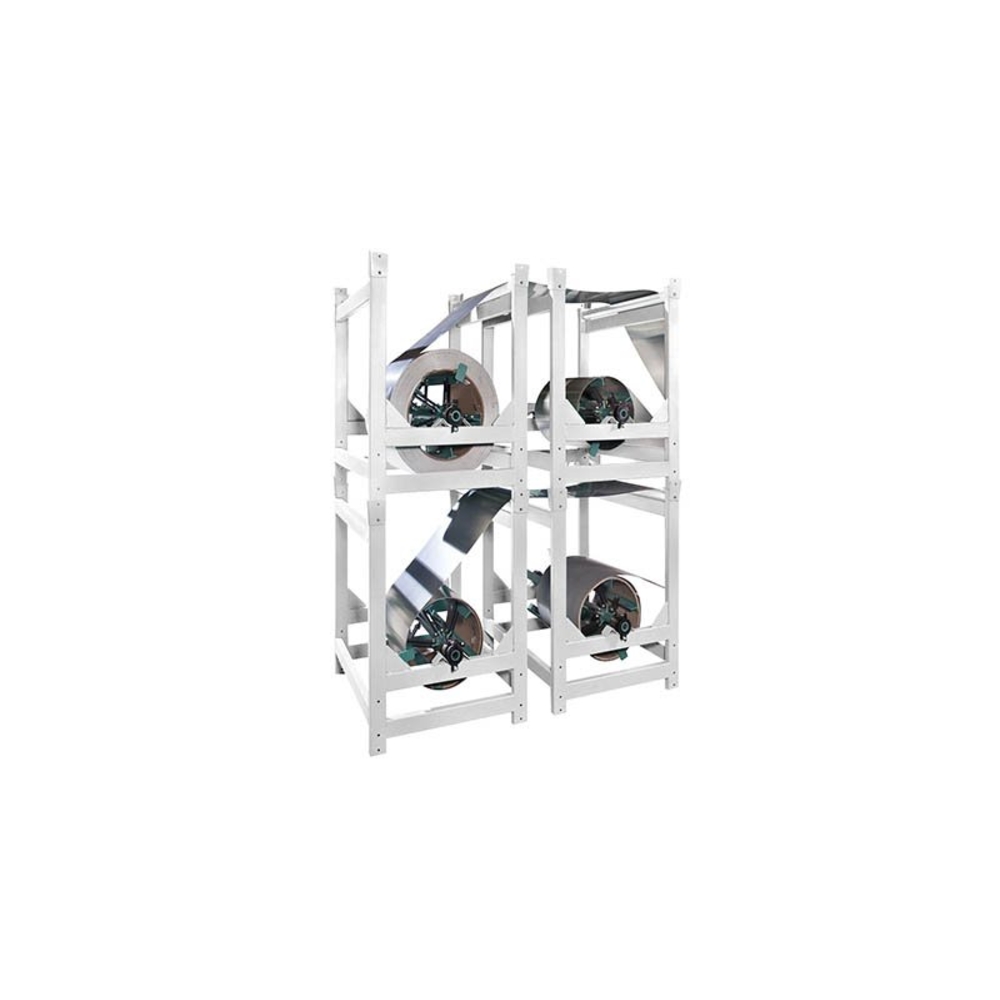 DÉVIDOIR EMPILABLE LARGEUR 1000 MM-1200 KG AVEC FREIN ET FONCTION REMBOBINAGE - JOUANEL INDUSTRIE - DVS1000E