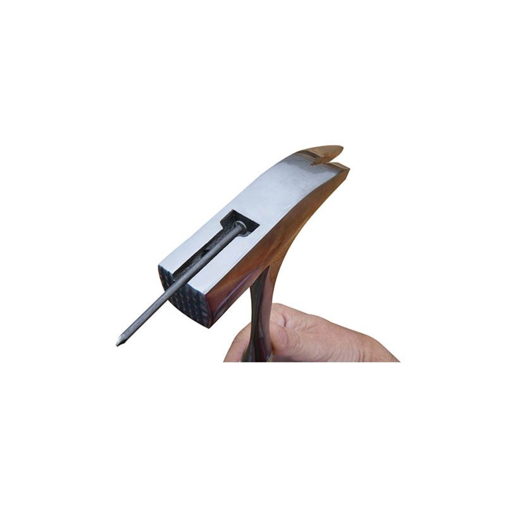 MARTEAU DE CHARPENTIER PORTE-CLOU MAGNÉTIQUE FORGÉ MANCHE ERGONOMIQUE 990 G - JOUANEL INDUSTRIE - MARES