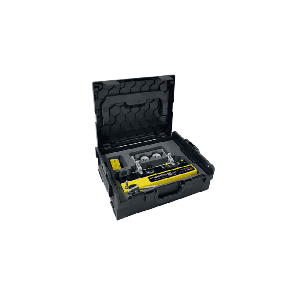 SERTISSEUSE LÉGÈRE POUR PLIS 1 ET 1+2 EN JOINT DEBOUT SUPPORT VISSEUSE + VALISE - JOUANEL INDUSTRIE - SRLT2