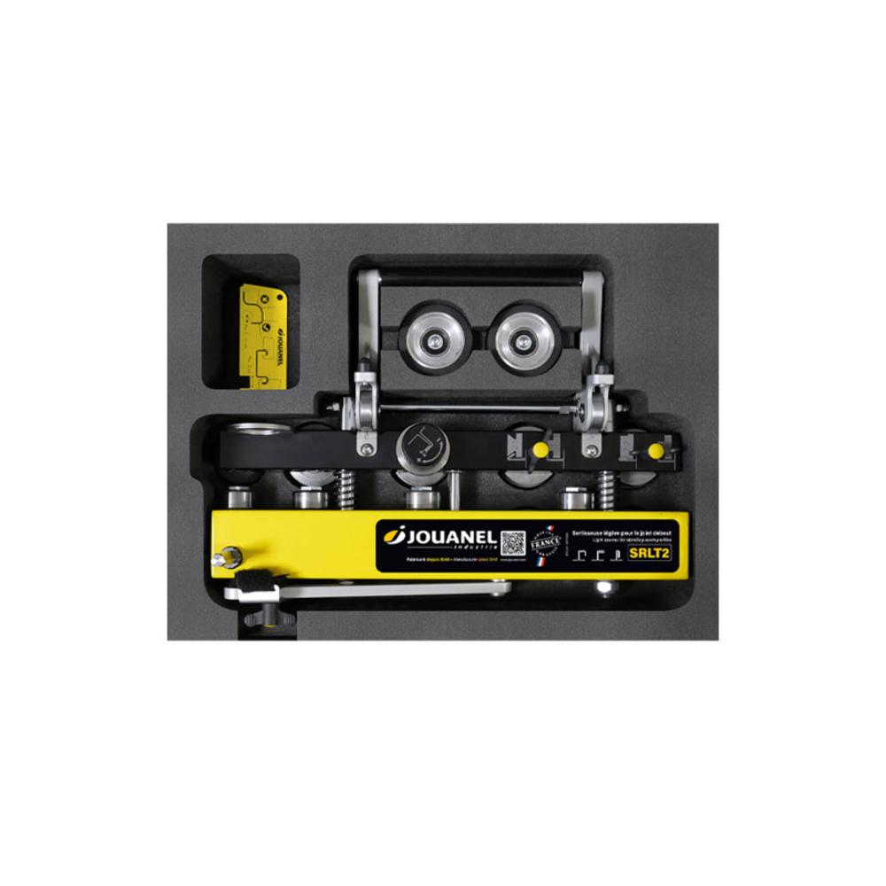 SERTISSEUSE LÉGÈRE POUR PLIS 1 ET 1+2 EN JOINT DEBOUT SUPPORT VISSEUSE + VALISE - JOUANEL INDUSTRIE - SRLT2