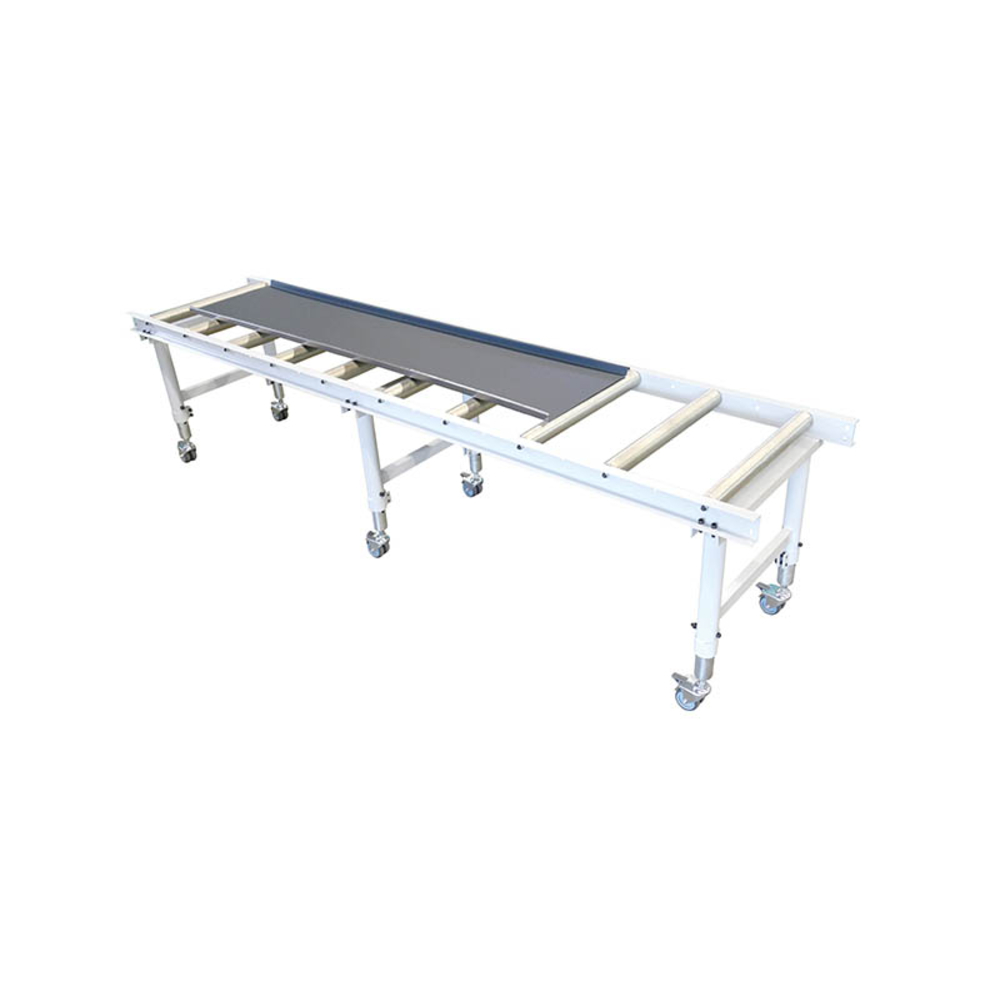 TABLE À ROULEAUX LARGEUR 700 MM LONGUEUR 2900 MM HAUTEUR 600/900 MM - JOUANEL INDUSTRIE - TR3