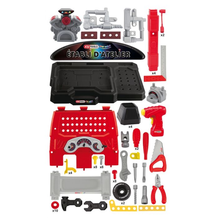 Établi d'atelier pour enfants 78 pièces KS TOOLS - 100084