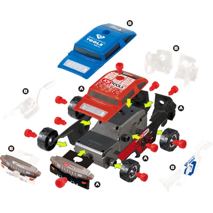 Kit de construction voiture 4x4 pour enfant 33 pièces KS TOOLS - 100096