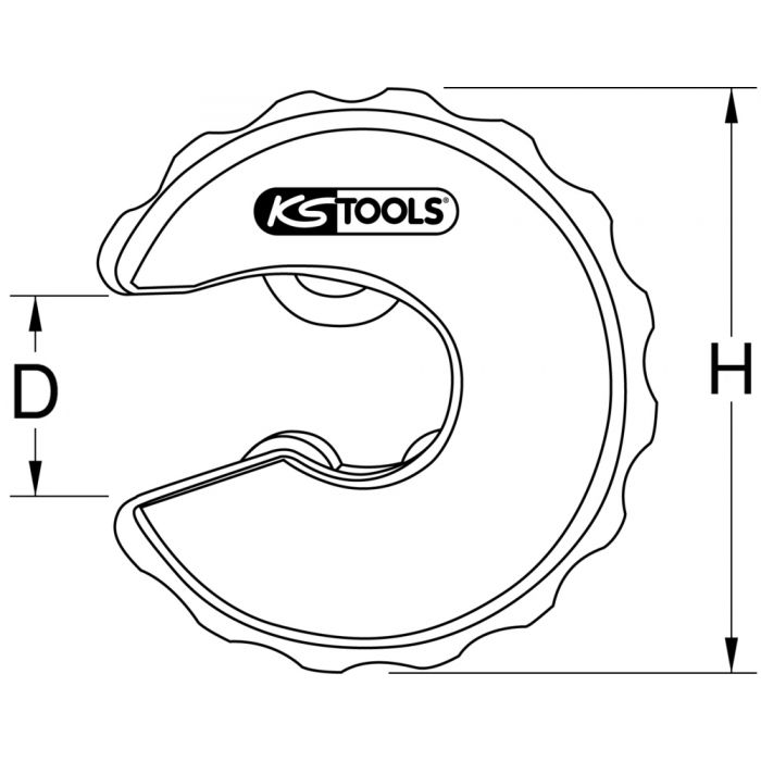 Coupe-tubes à cliquet cuivre Ø 22 mm KS TOOLS - 104.2022