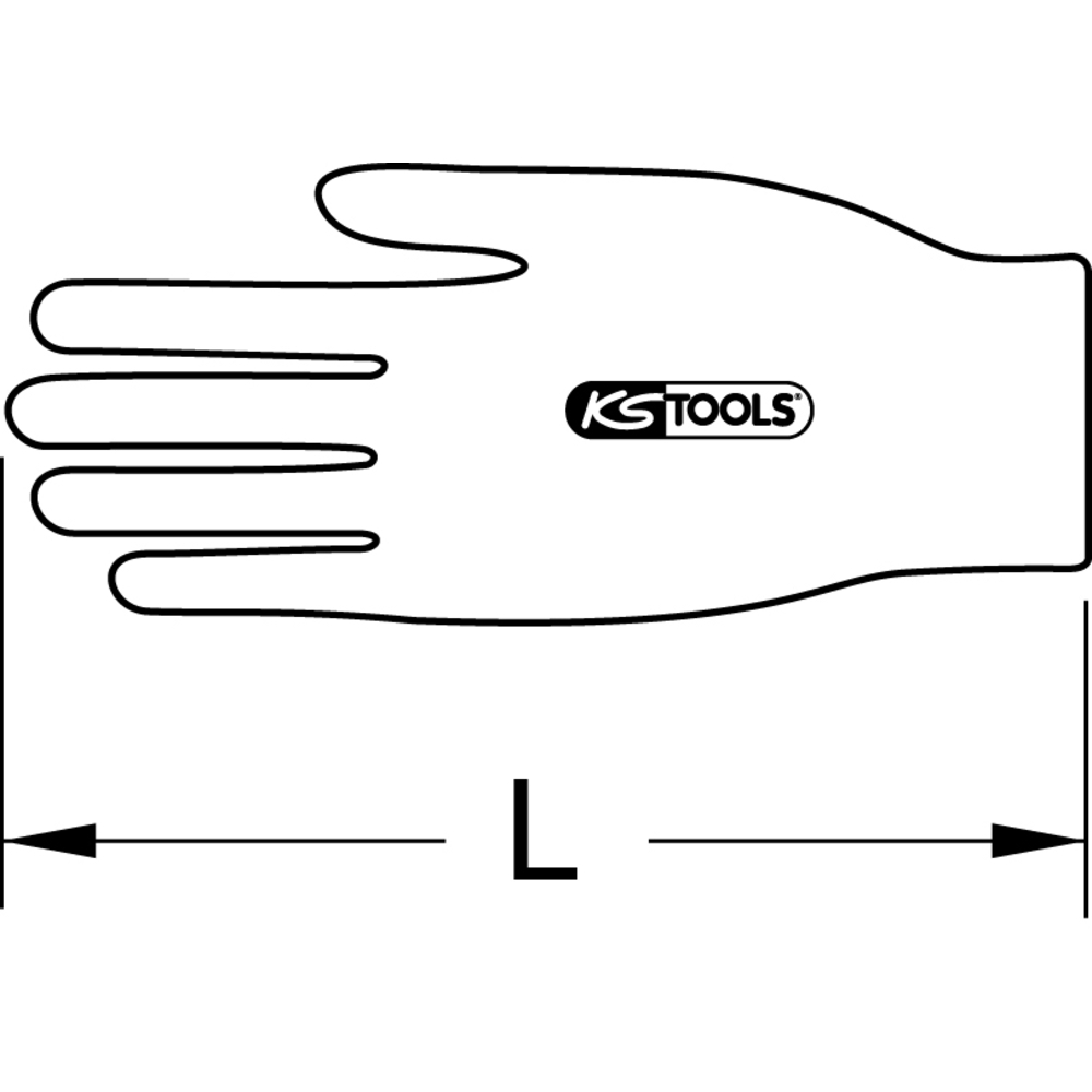 Surgants de protection en cuir pour gants en latex taille 10 KS TOOLS - 112.1560