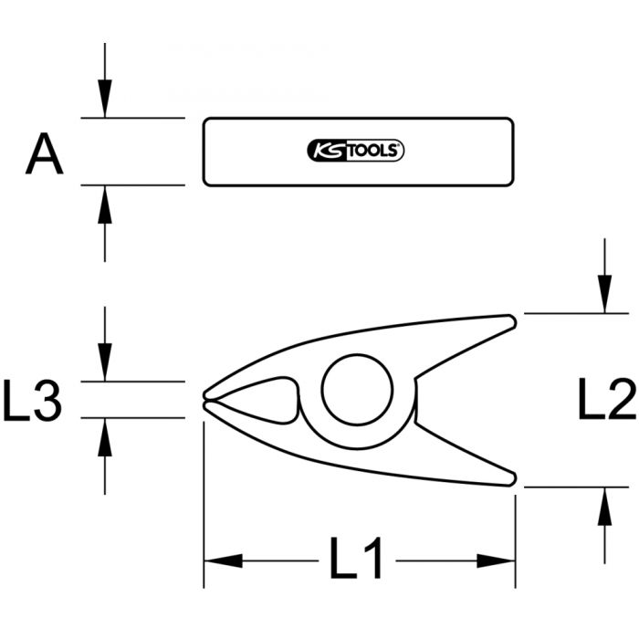 Petite pince isolée en plastique 67x27 mm KS TOOLS - 112.1643