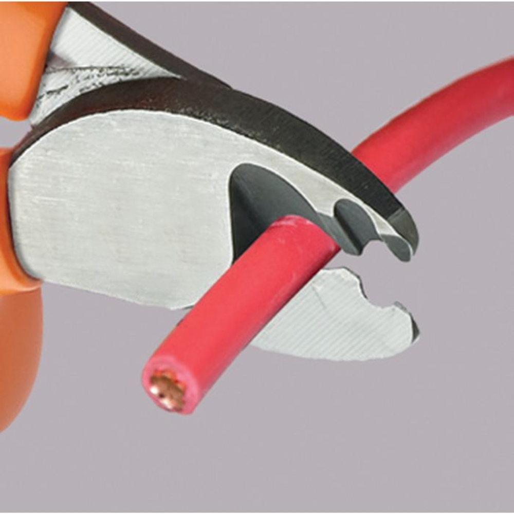 Pince coupe-câble isolée type téléreport L165 mm ouverture 12 mm KS TOOLS - 112.4278