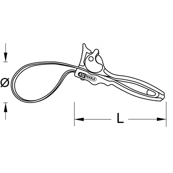 Clé à sangle pour filtre à huile Ø 200 mm KS TOOLS - 114.0171
