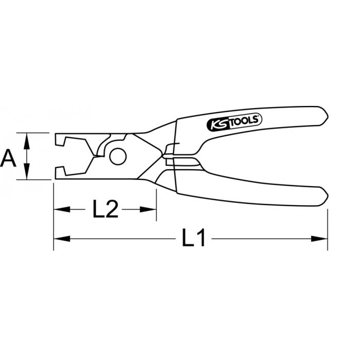 Pince pour raccords rapides de conduites de carburant 0-30 mm KS TOOLS - 115.1094