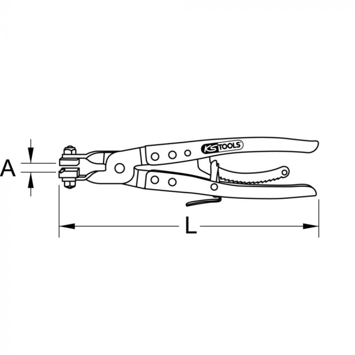 Pince à collier de durites type MU2 4-45 mm KS TOOLS - 115.1166