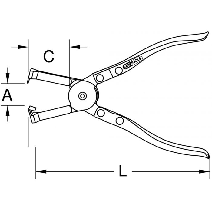 Pince à colliers sertis 0-30 mm KS TOOLS - 115.1191