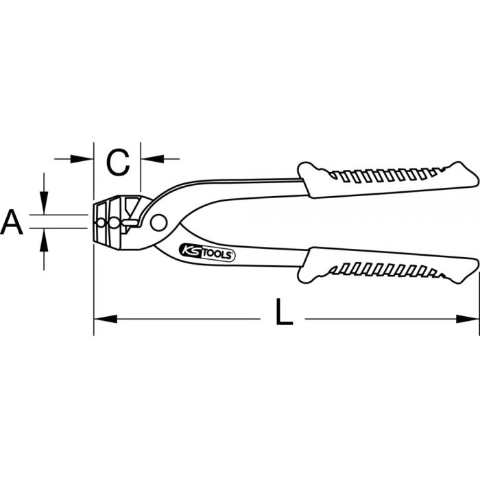 Pince à cintrer 2 en 1 pour conduite de frein KS TOOLS - 120.2000