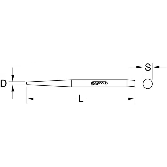 Pointeau de montage 6x200 mm KS TOOLS - 129.2190