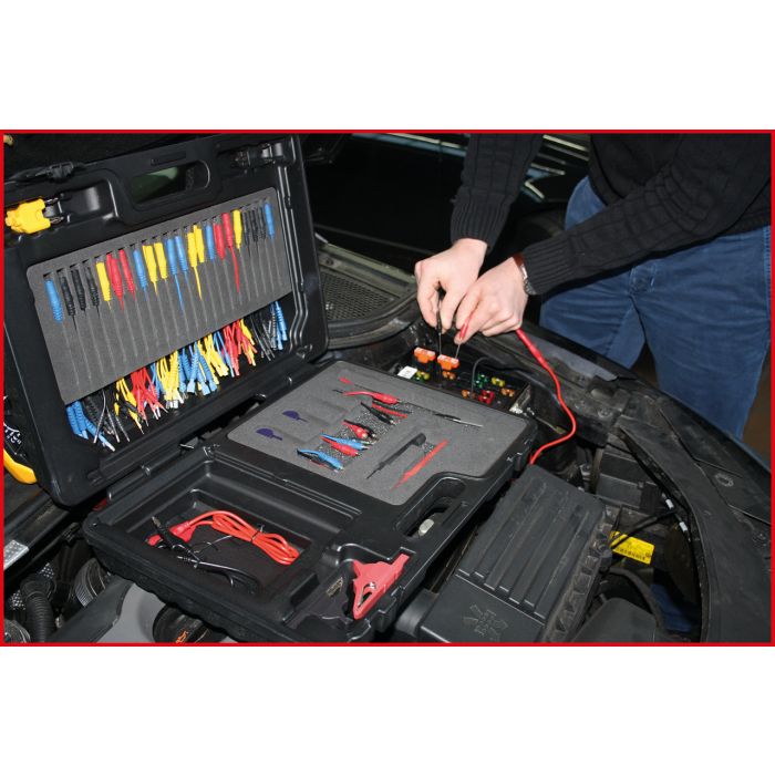 Coffret de câbles de mesure et de test pour diagnostic 12/24 V 92 pcs KS TOOLS - 150.0950