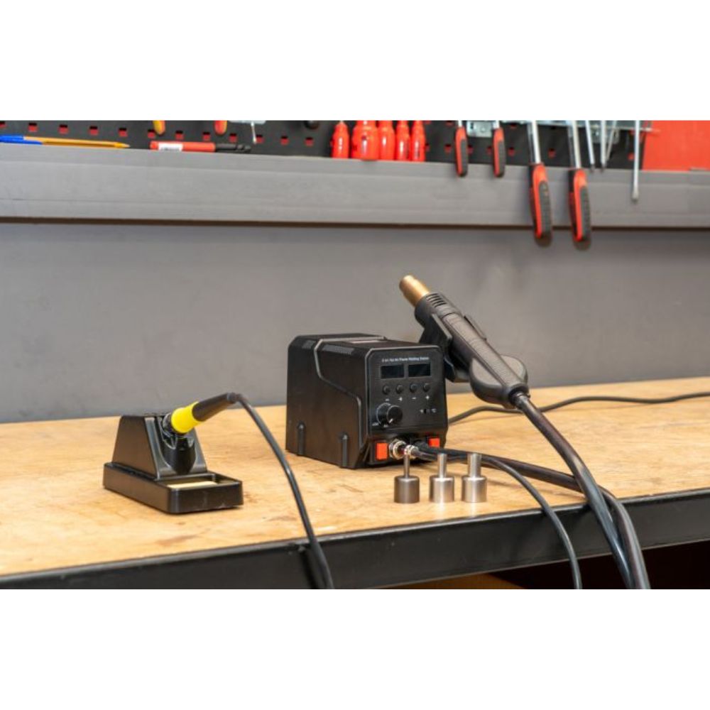 Station de soudage plastique à air chaud 2 en 1 avec fer à souder - KS TOOLS - 150.1015F