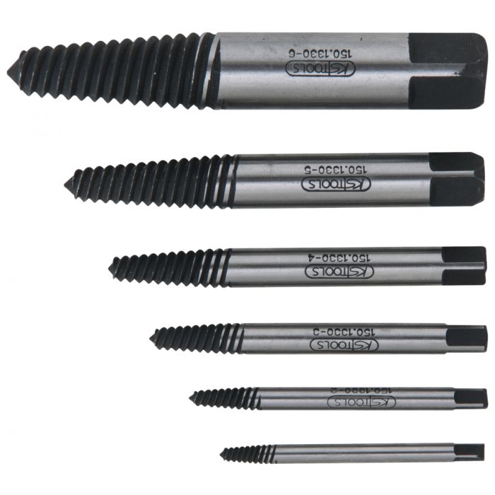 Jeu d'extracteurs de goujons pour goujons de M3-M18 6 pcs KS TOOLS - 150.1330