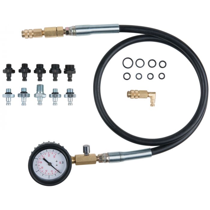 Coffret jauge de pression d'huile et adaptateurs 12 pièces KS TOOLS - 150.1920