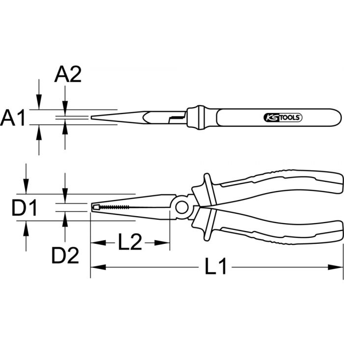 Pince pour cache écrous KS TOOLS - 150.2023