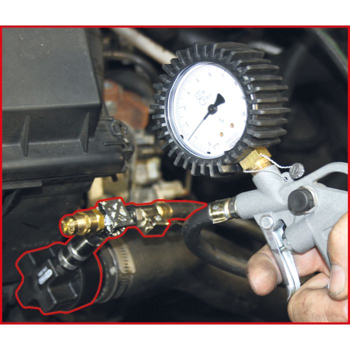 Adaptateurs étagés de test de pression de suralimentation de turbo 105x110 mm KS TOOLS - 150.2528