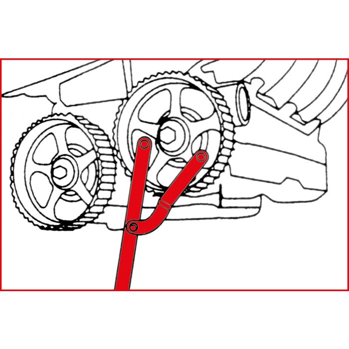 Levier de blocage de poulie avec 4 paires d'ergots KS TOOLS - 150.3000
