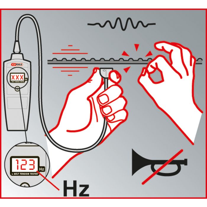 Contrôleur de tension de courroie électronique KS TOOLS 1503165 KS TOOLS - 150.3165