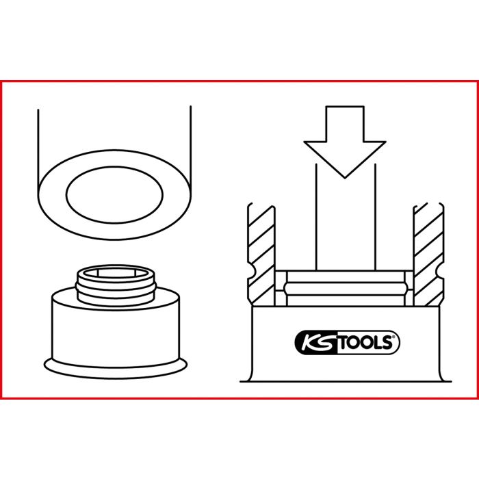 Coffret d'outils pour bagues d'étanchéité de soupapes, 16 pièces KSTOOLS - 1503510