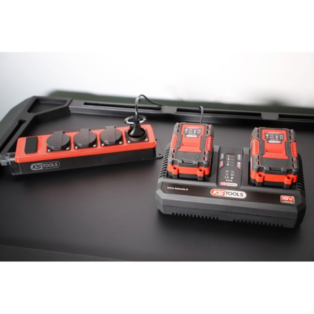 Multiprise électrique 4 prises + 2 USB câble 5m KS TOOLS - 150.4232F