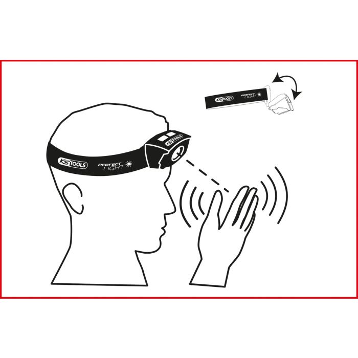 Lampe frontale perfectLight avec capteur de mouvements 120 Lumens KSTOOLS - 1504410