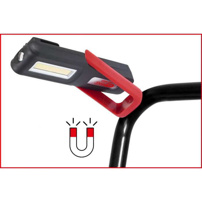 Lampe à main d’atelier mobile rabattable LED COB 3 Watt KS TOOLS - 150.4495