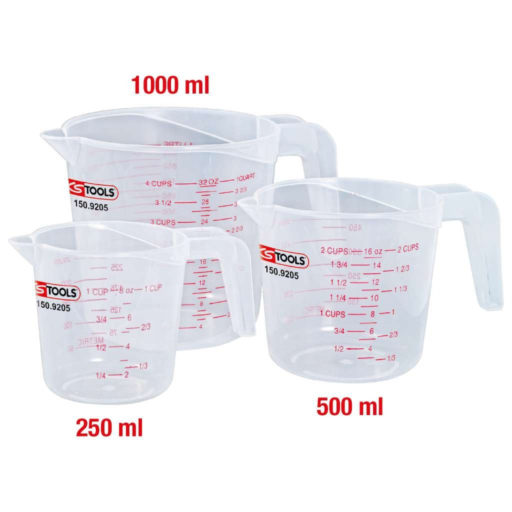 Jeu de 3 verres doseurs KS TOOLS - 150.9205