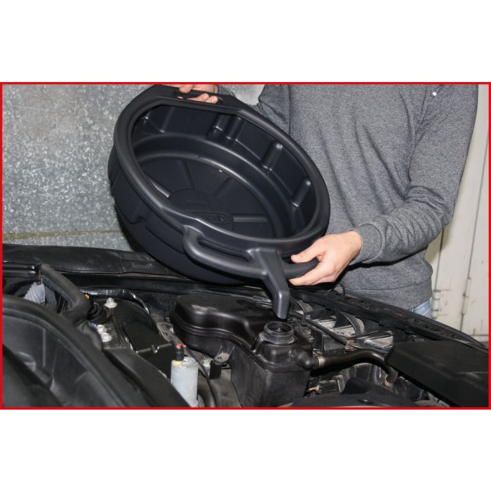Bac de récupération en matière plastique pour huiles 17 L KS TOOLS - 150.9360