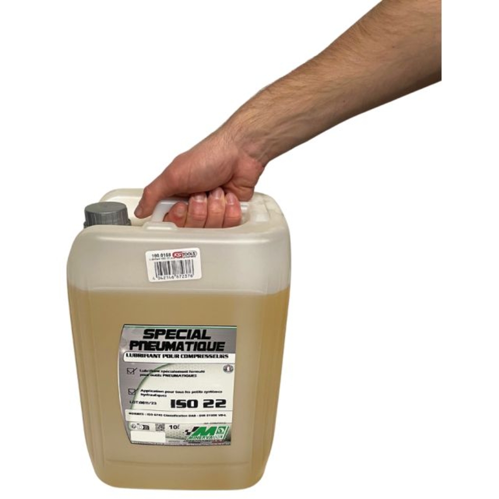 Lubrifiant ISO 22 pour outils pneumatiques et petits systèmes hydrauliques 10L KS TOOLS - 160.0158