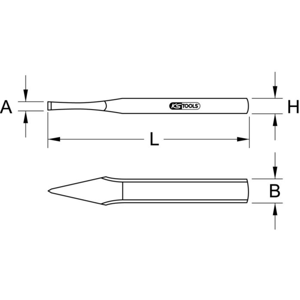 Bédane 7 mm - Longueur 175 mm KS TOOLS - 162.0284