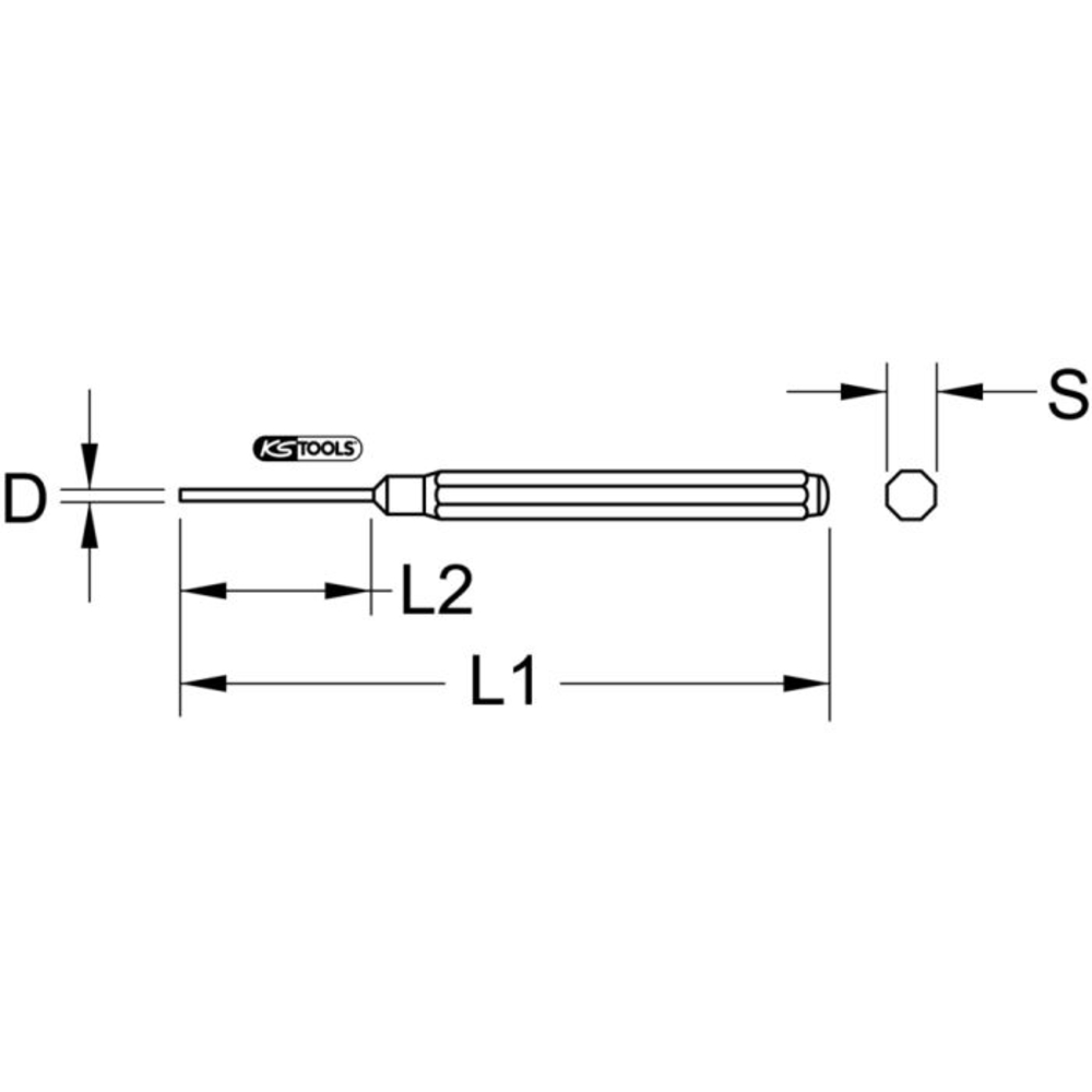 Chasse-goupilles 150x10x5 mm KS TOOLS - 162.0377