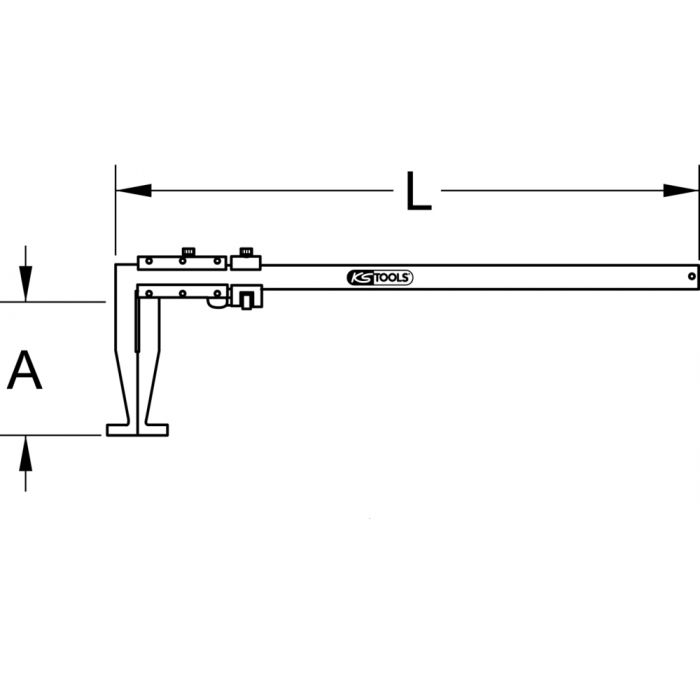 Calibre à coulisse inox pour mesure intérieure 0-300 mm KS TOOLS - 300.0525