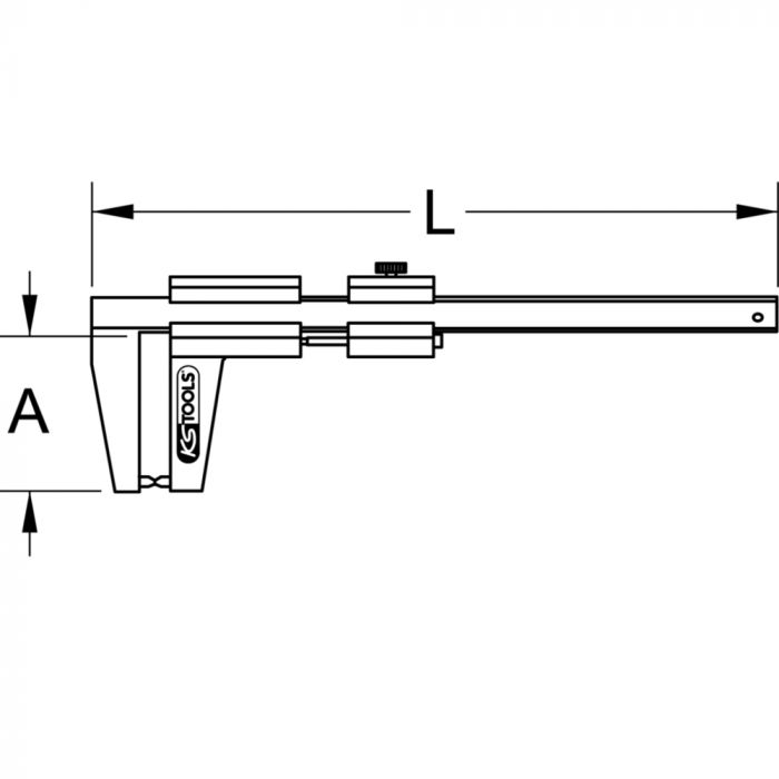 Calibre à coulisse en inox pour mesure extérieure 0-90 mm KS TOOLS - 300.0536