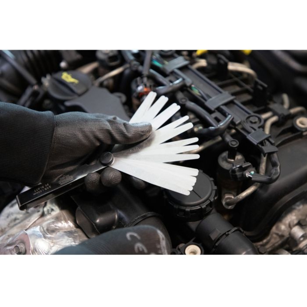 Jauge d'épaisseur 20 lames de 0,05 à 1 mm L100 mm sur carte KS TOOLS - 300.0600-E