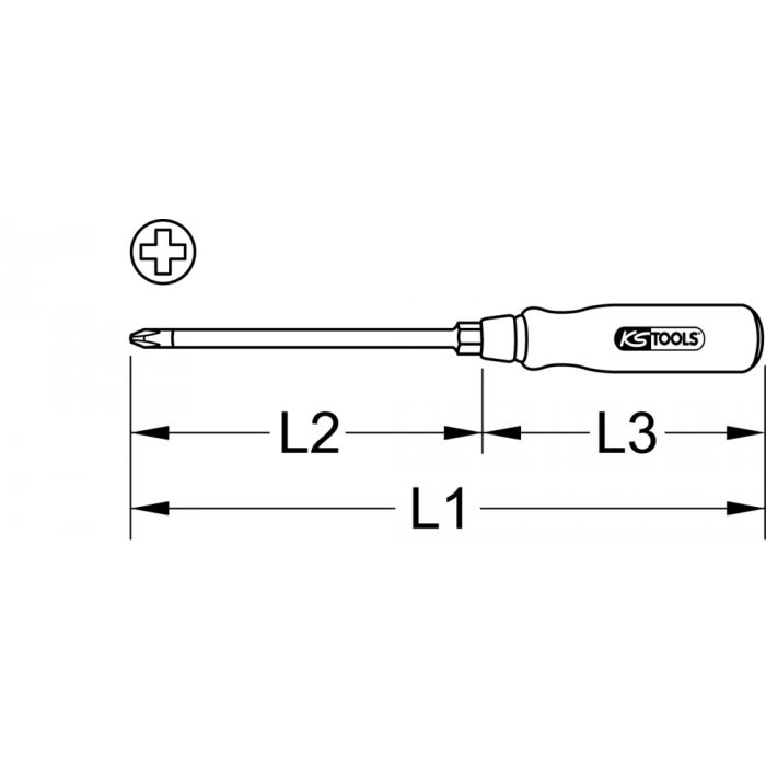Tournevis ERGOTORQUE® BOIS PH3 KSTOOLS - 3001013