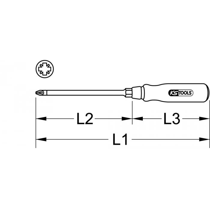 Tournevis ERGOTORQUE BOIS PZ3 KS TOOLS - 300.1023