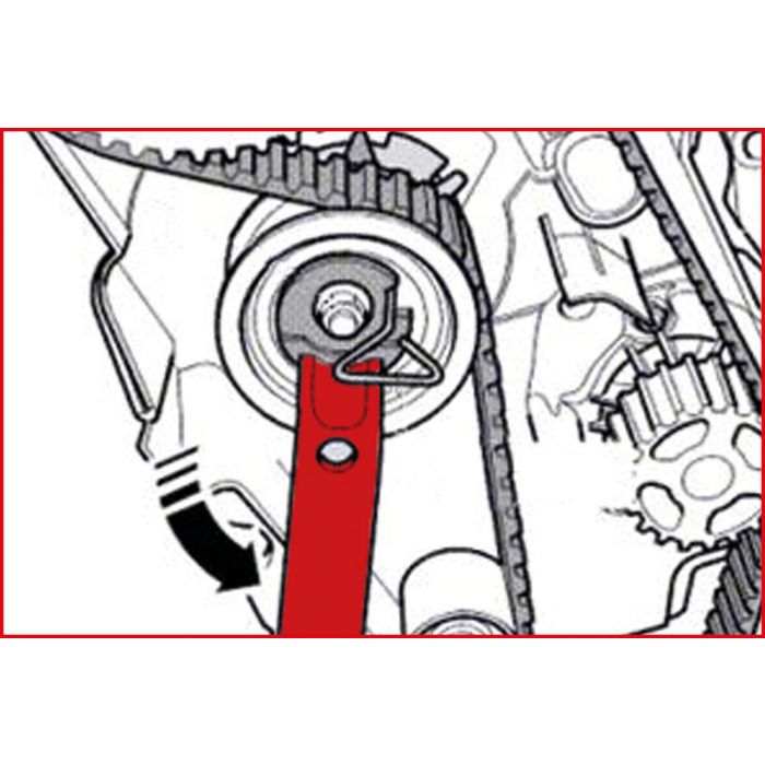 Clé à ergots pour galet tendeur - TDI - Audi Volkswagen Seat Skoda KS TOOLS - 400.9010