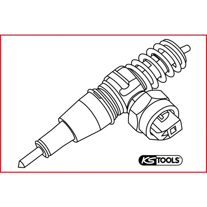 Jeu de 5 douilles pour pompes à injection avec gabarit de réglage KSTOOLS - 4009080