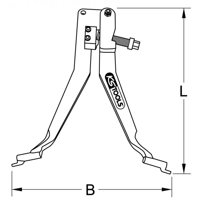 Outil de montage et démontage pour plaquettes de frein Volvo KSTOOLS - 4500240