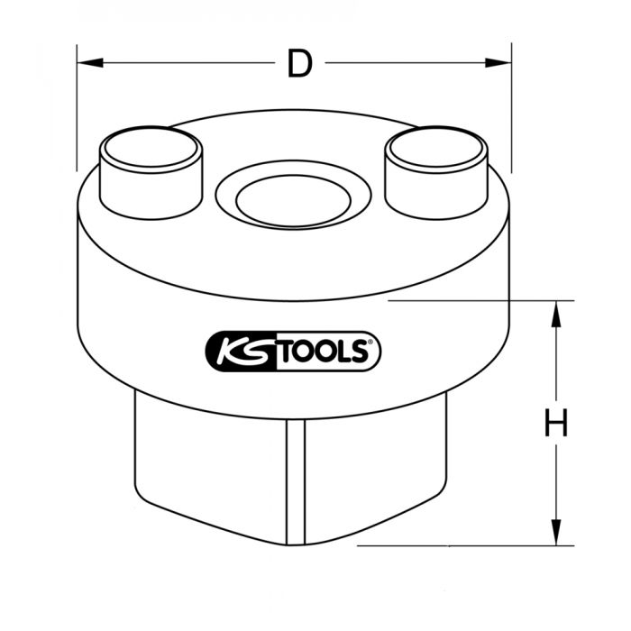 Douille pour boulons de ressorts à lames pour Volvo, 27 mm KSTOOLS - 4500242
